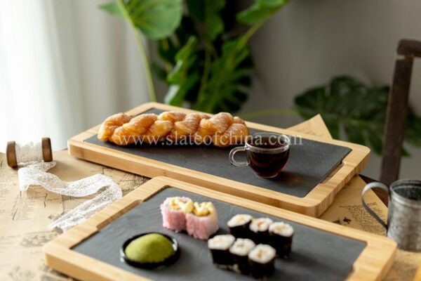 bamboo frame slate cheese board 10