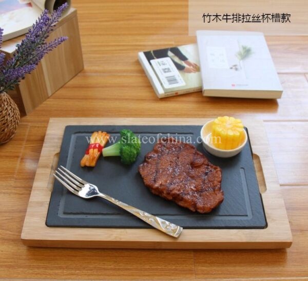 bamboo frame slate cheese board 13