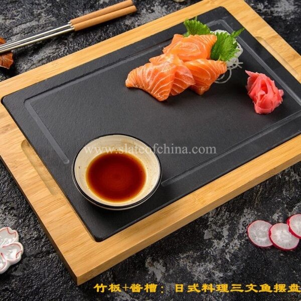 bamboo frame slate cheese board 14