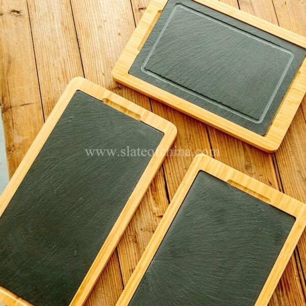 bamboo frame slate cheese board 5