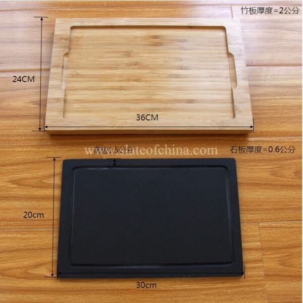 bamboo frame slate cheese board 8