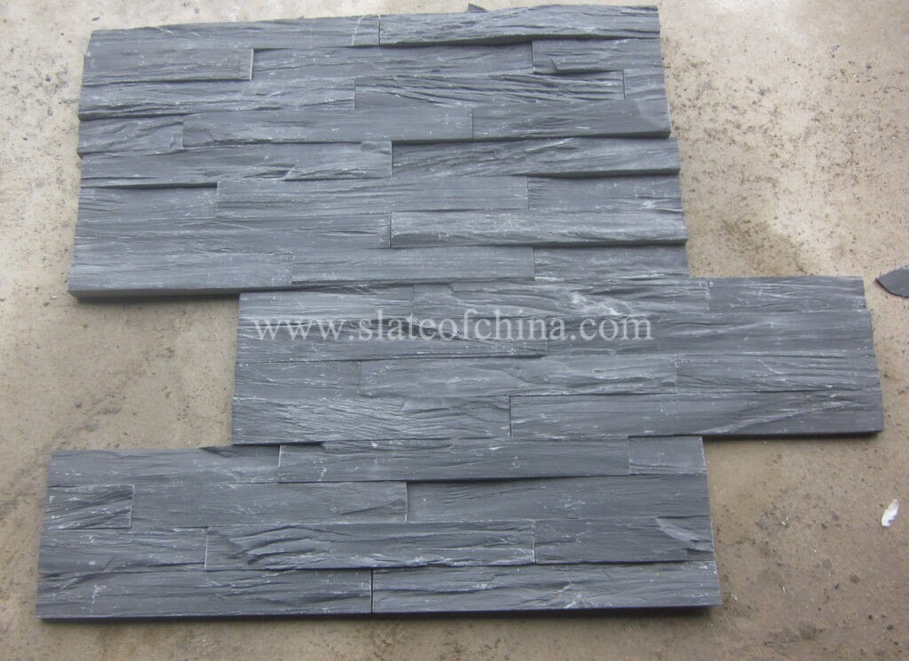 black rough surface slate panel 14