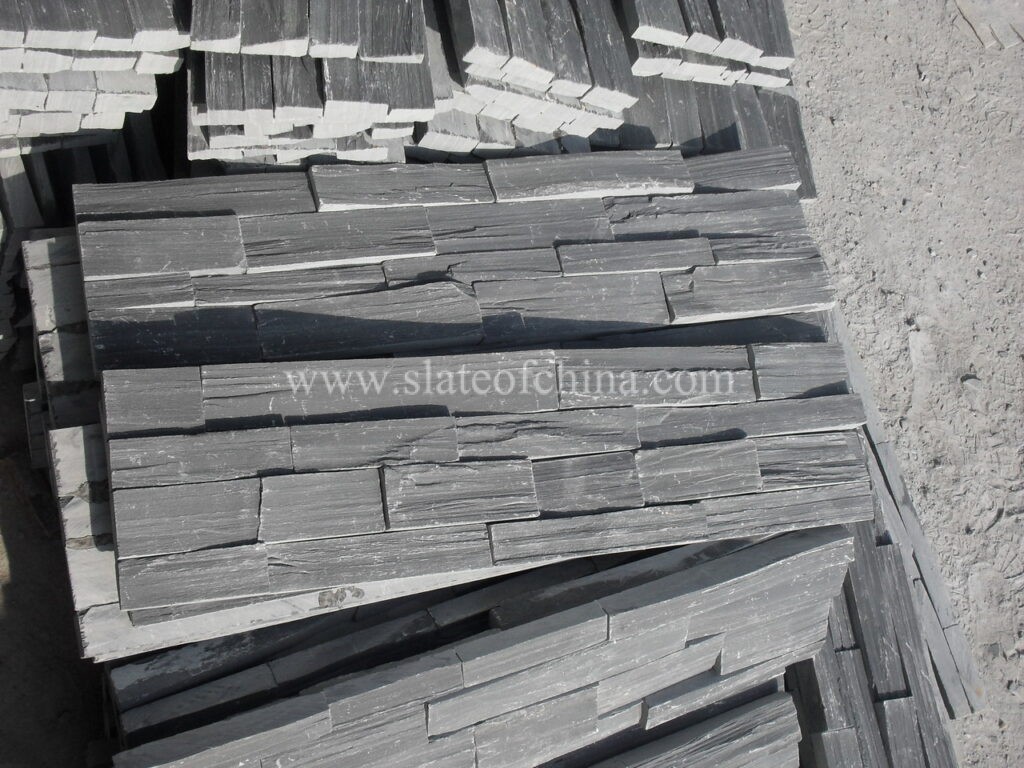 black rough surface slate panel 34