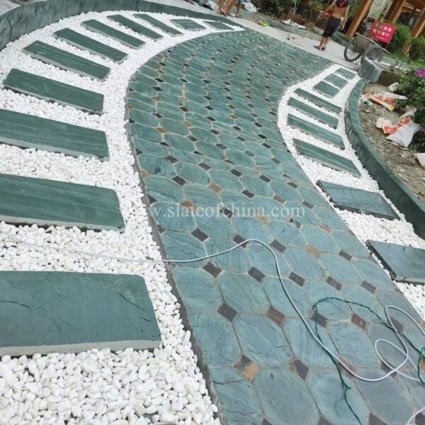 green paving slate 27