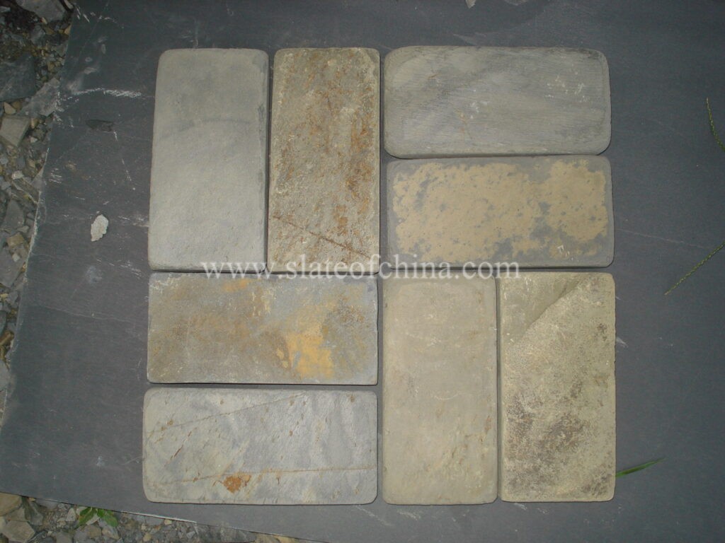 Tumbled slate for walkways