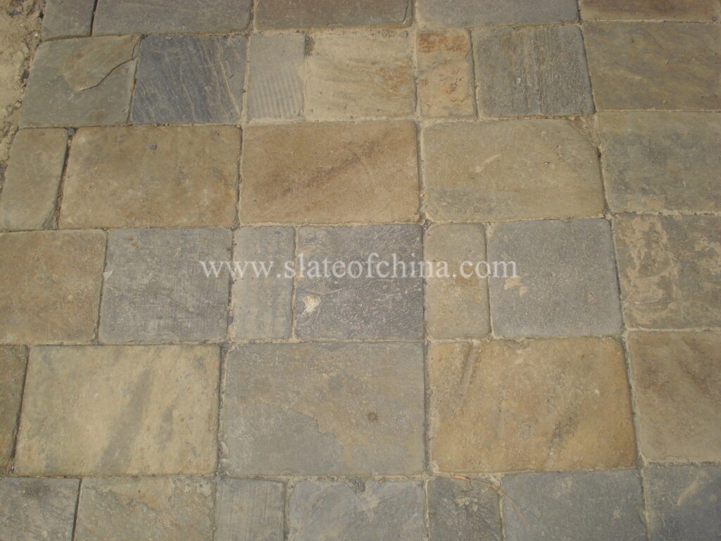 Rustic tumbled paving stones