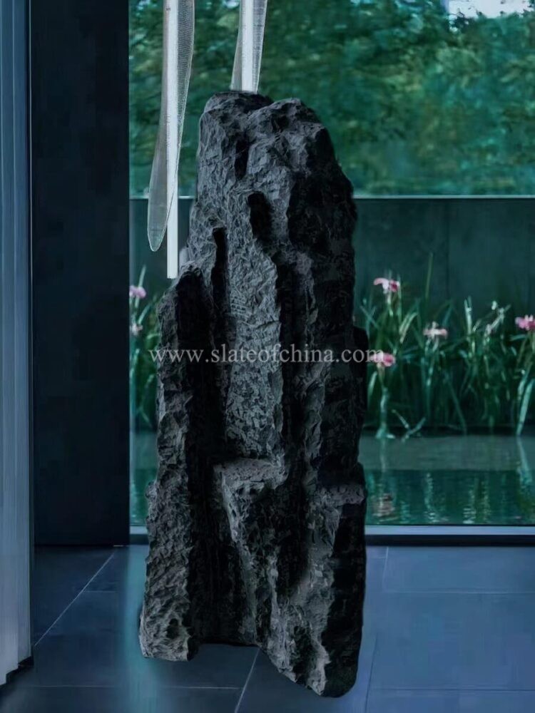 China Black Stone Garden Columns (3)