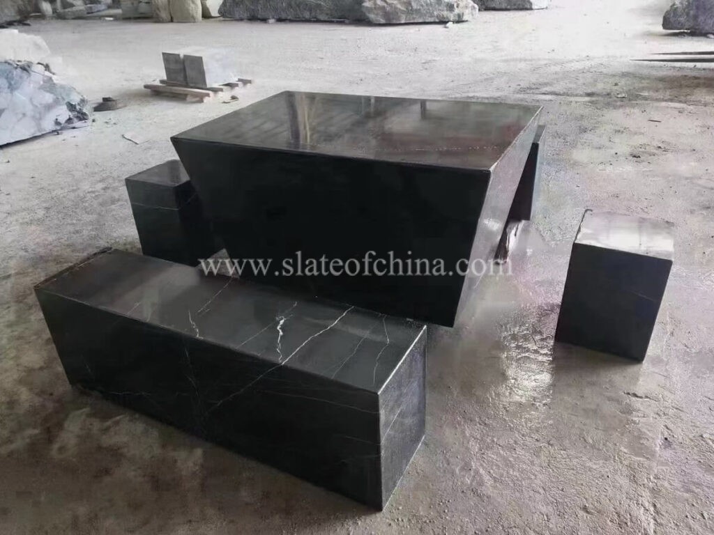 China Black Stone Outdoor Table And Chairs (5)