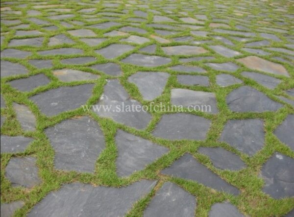 Black Irregular Radom Slates For Garden Landscape (12)