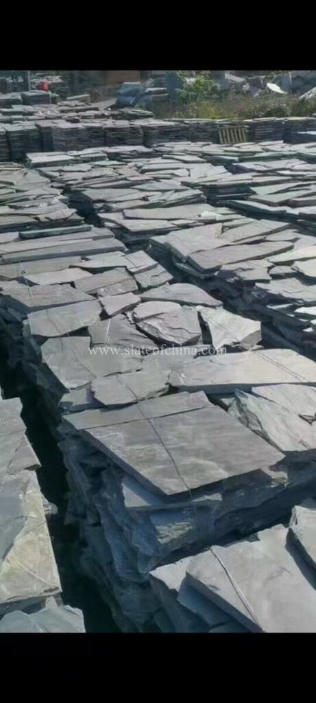 Black Irregular Radom Slates For Garden Landscape (6)