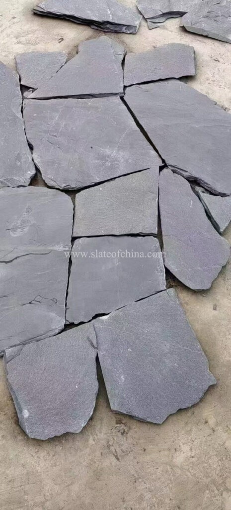 Black Irregular Radom Slates For Garden Landscape (8)