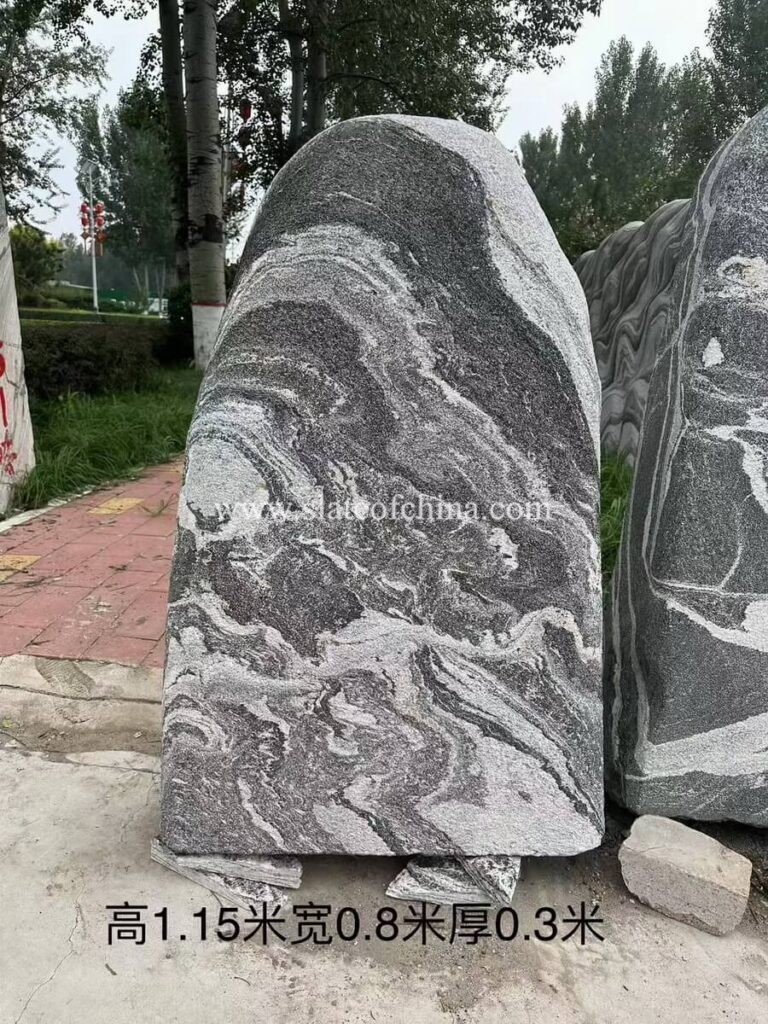 China Black Stone Landscape Monolith (3)