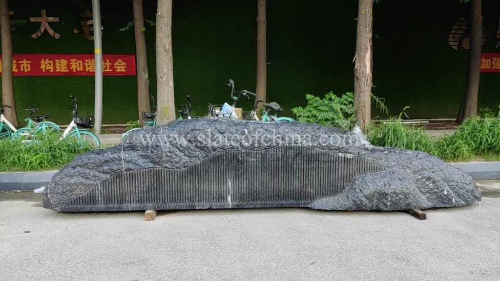 Black Stone Long Strip Big Stone Slice Landscape Stone (1)