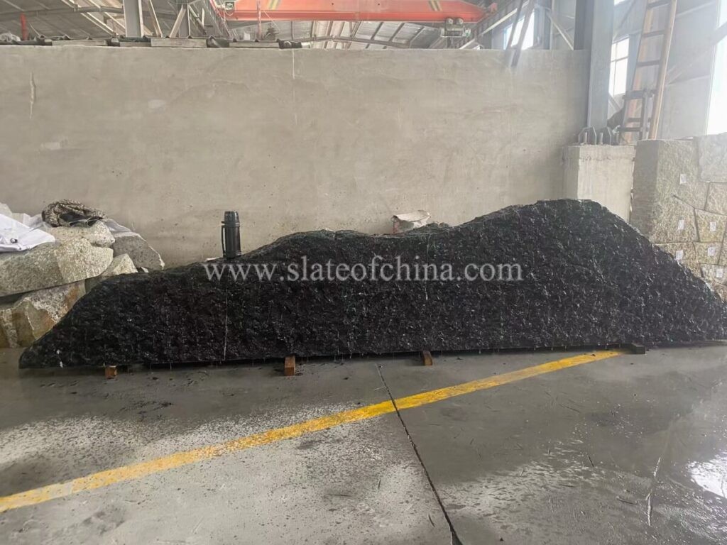 Black Stone Long Strip Big Stone Slice Landscape Stone (4)