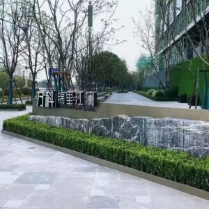 Black Stone Long Strip Big Stone Slice Landscape Stone (8)