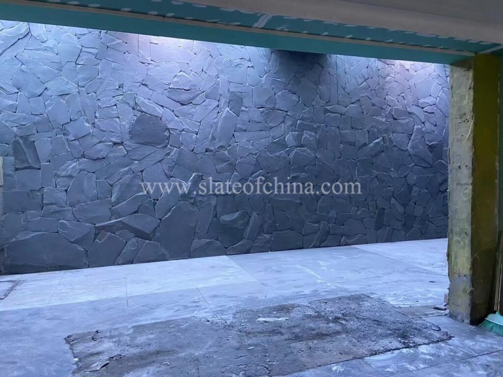 Grey Slate Random Cladding Blue-black Random Slate Wall Cladding Decoration - Slate Of China
